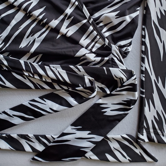 Saks Potts Zebra Print Wrap Top - Picture 6 of 7